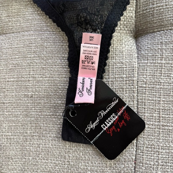 Agent Provocateur Love Black French Lace Full Cup Bra Size 36E - Picture 9 of 11